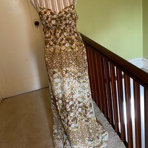 H&M Bojo Cotton Flower Maxi Dress size 8 EUC